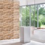Verblender UltraStrong Klimexmilano Sahara Creme Feinsteinzeug im Badezimmer.