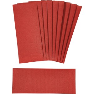 LUX Schleifstreifen K40, 10er-Packung für Schwingschleifer, rotbraun.