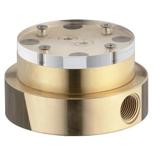 Kronenbach Grundkörper für Wannen-Standbatterie, Messing und Acryl.