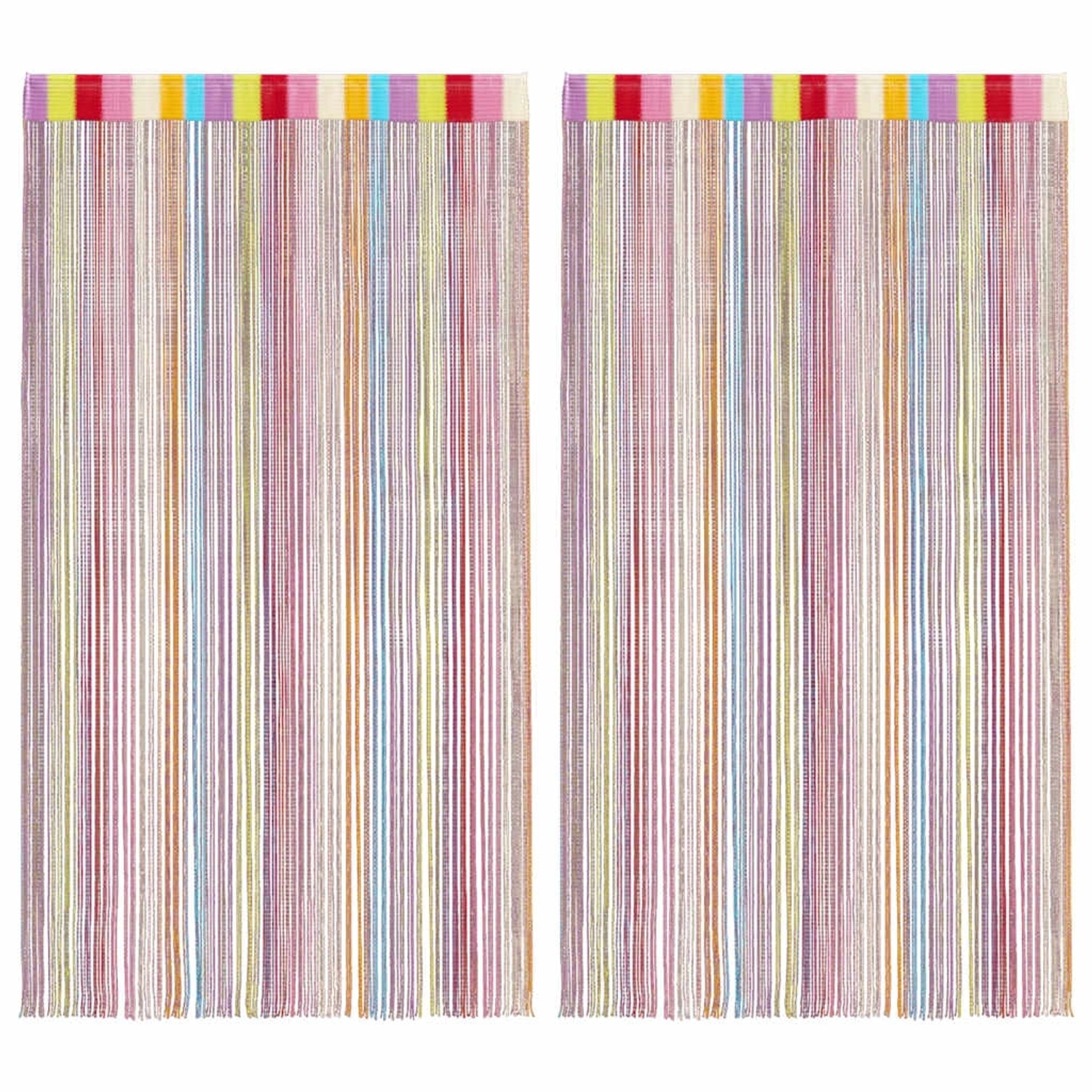 vidaXL Fadenvorhänge 2 Stk Mehrfarbig 100x250 cm 4102037 günstig online kaufen