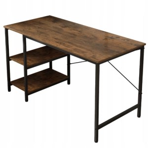 Rebiko Computer-Schreibtisch aus Metall Gaming Loft-Stil industriell 2 Regale 1.2m