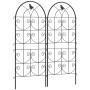Outsunny Rankgitter 2er-Set in A-Form, aus Stahl, mit Vogel-Motiv, rostfrei.