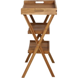 Siena Garden Klapptisch Caruna, rechteckig, Naturholz, 45x70 cm, mit drei Ablageflächen.