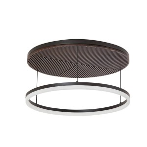 Lucande LED Deckenleuchte Orven 10040459 Dimmbar Modern in Schwarz aus Metall 1-flammig Wohnzimmerleuchte