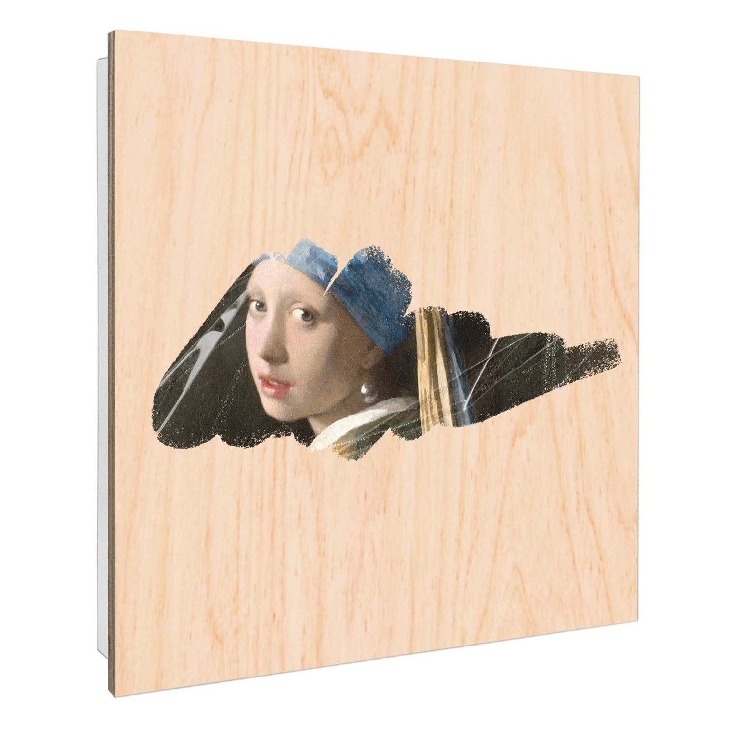 Banjado Großer Schlüsselbox Holz 30x30cm Weiß Scharnier Rechts 50 Haken Sch günstig online kaufen