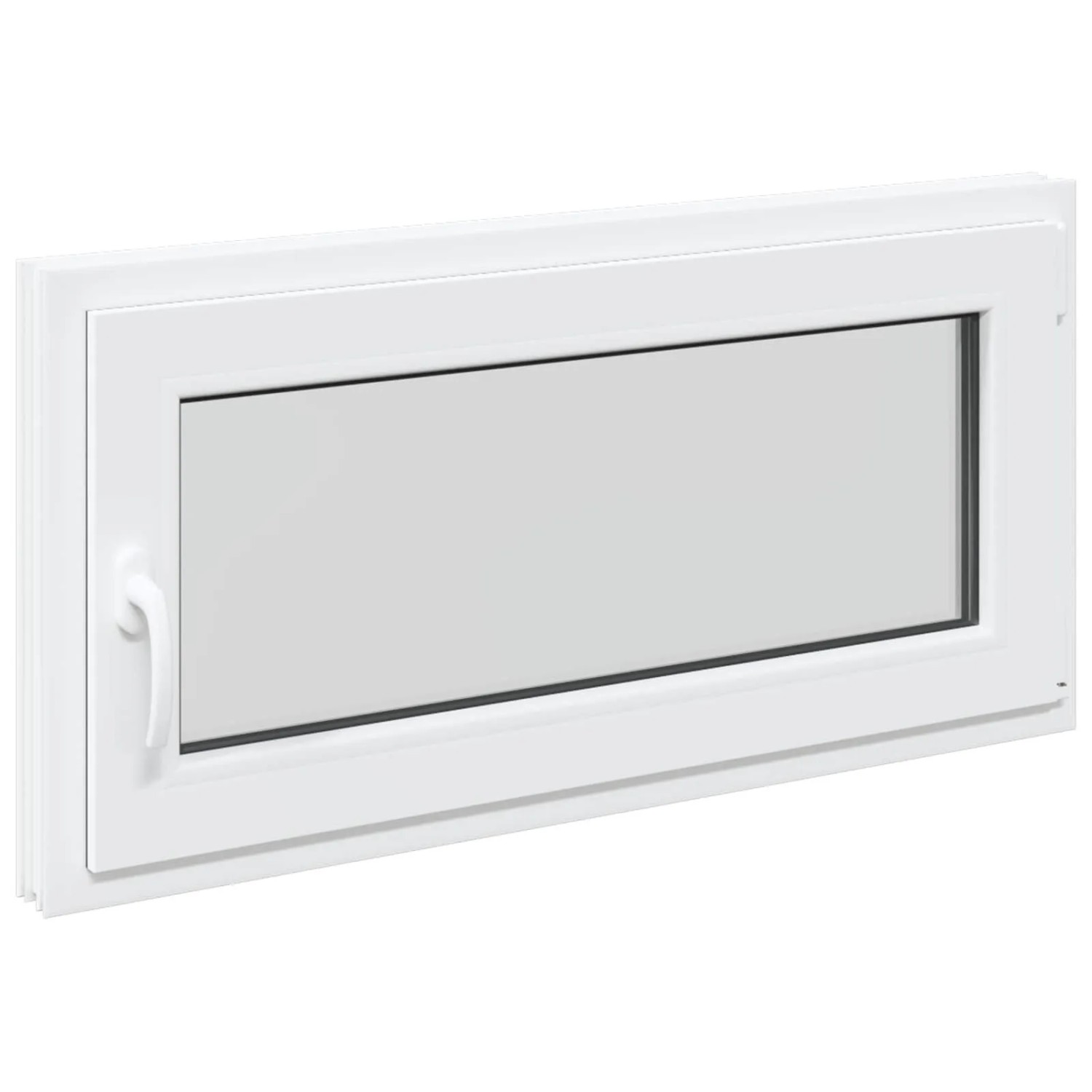 vidaXL Kellerfenster RISOR Weiß 100 x 50 cm PVC und Glas 42047207