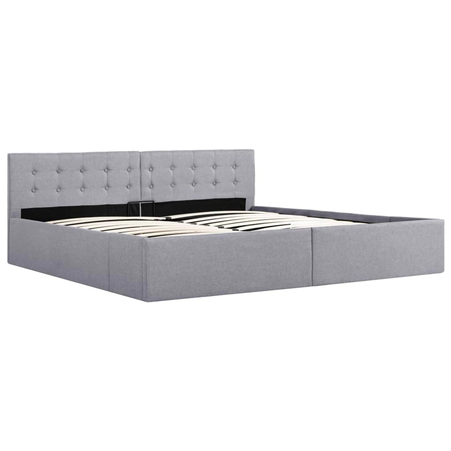 vidaXL Stauraumbett Hydraulisch Hellgrau Stoff 180x200 cm619343 günstig online kaufen