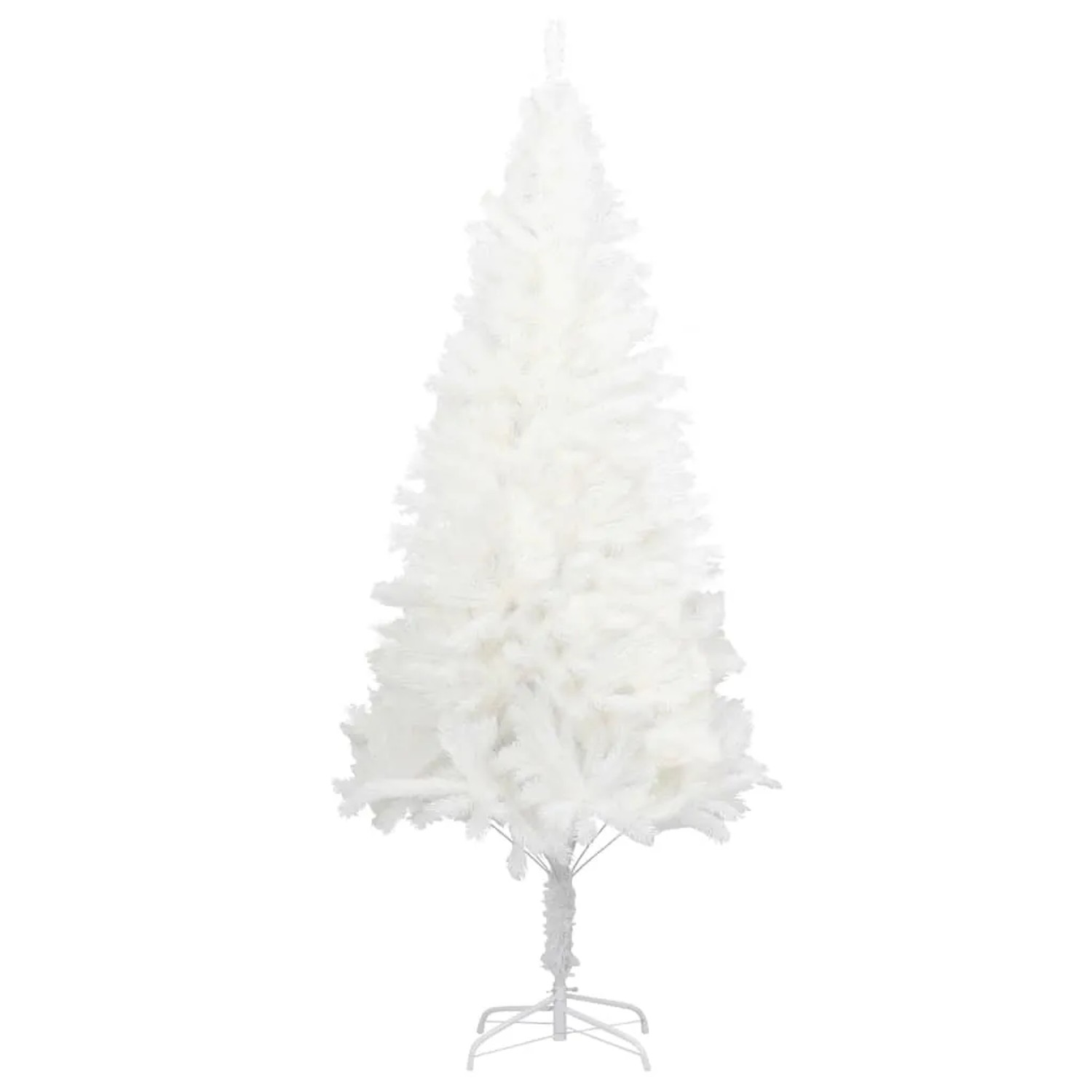 vidaXL Künstlicher Weihnachtsbaum Naturgetreue Nadeln Weiß 150 cm