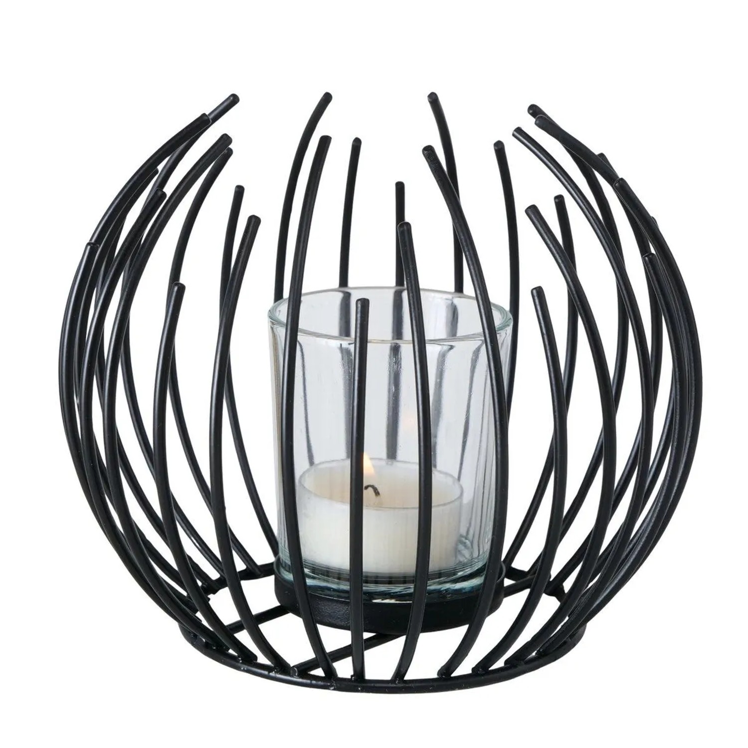 Boltze Windlicht Cylon Höhe 12 cm Schwarz