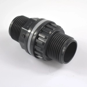Klasebo PVC-U Durchführung 20 x 3/4 Zoll, Klebemuffe mit Außengewinde für HT-Rohre.