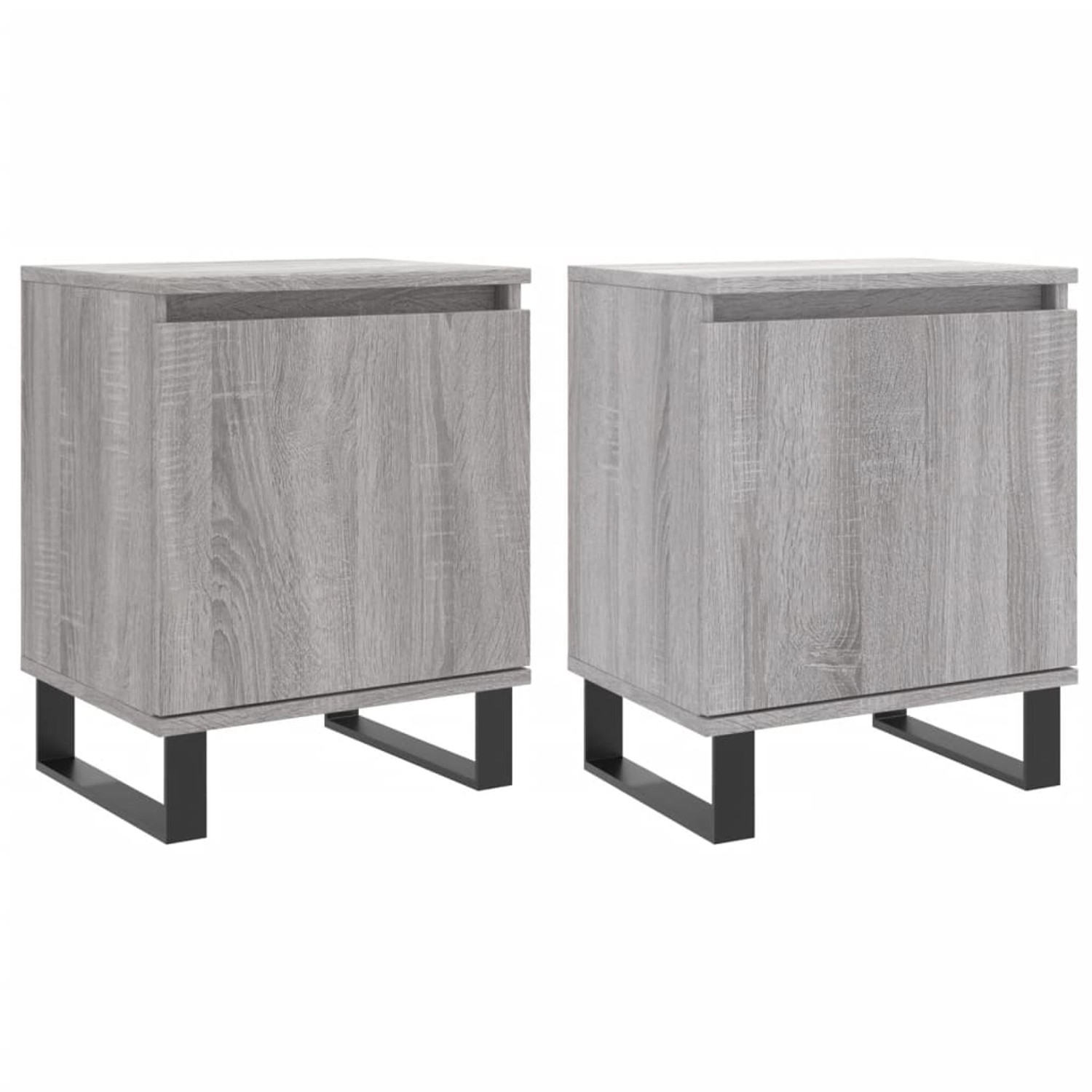 vidaXL Nachttische 2 Stk Grau Sonoma 40x30x50 cm Holzwerkstoff Modell 1 günstig online kaufen