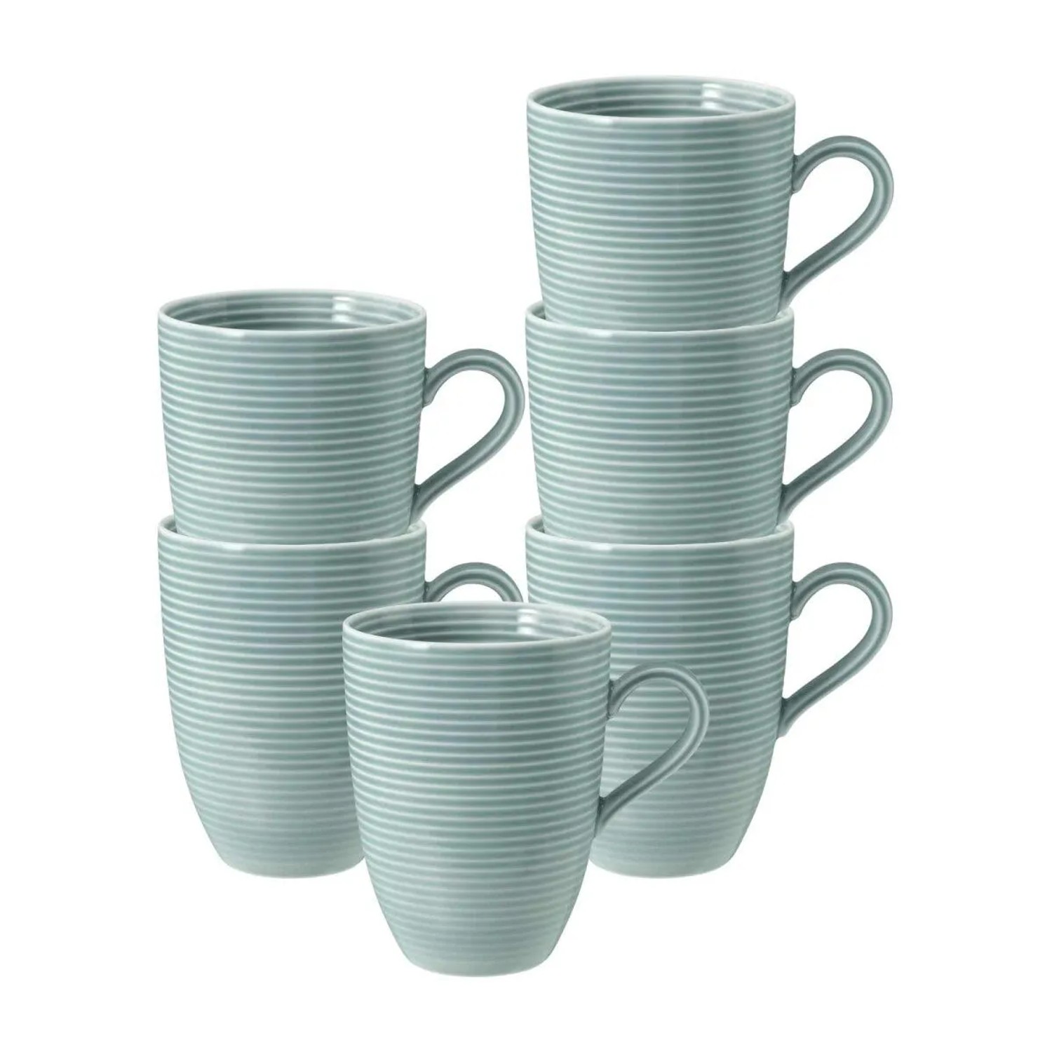 Seltmann Weiden Beat Color Glaze Kaffeebecher 350 ml 6er Set Arktisblau