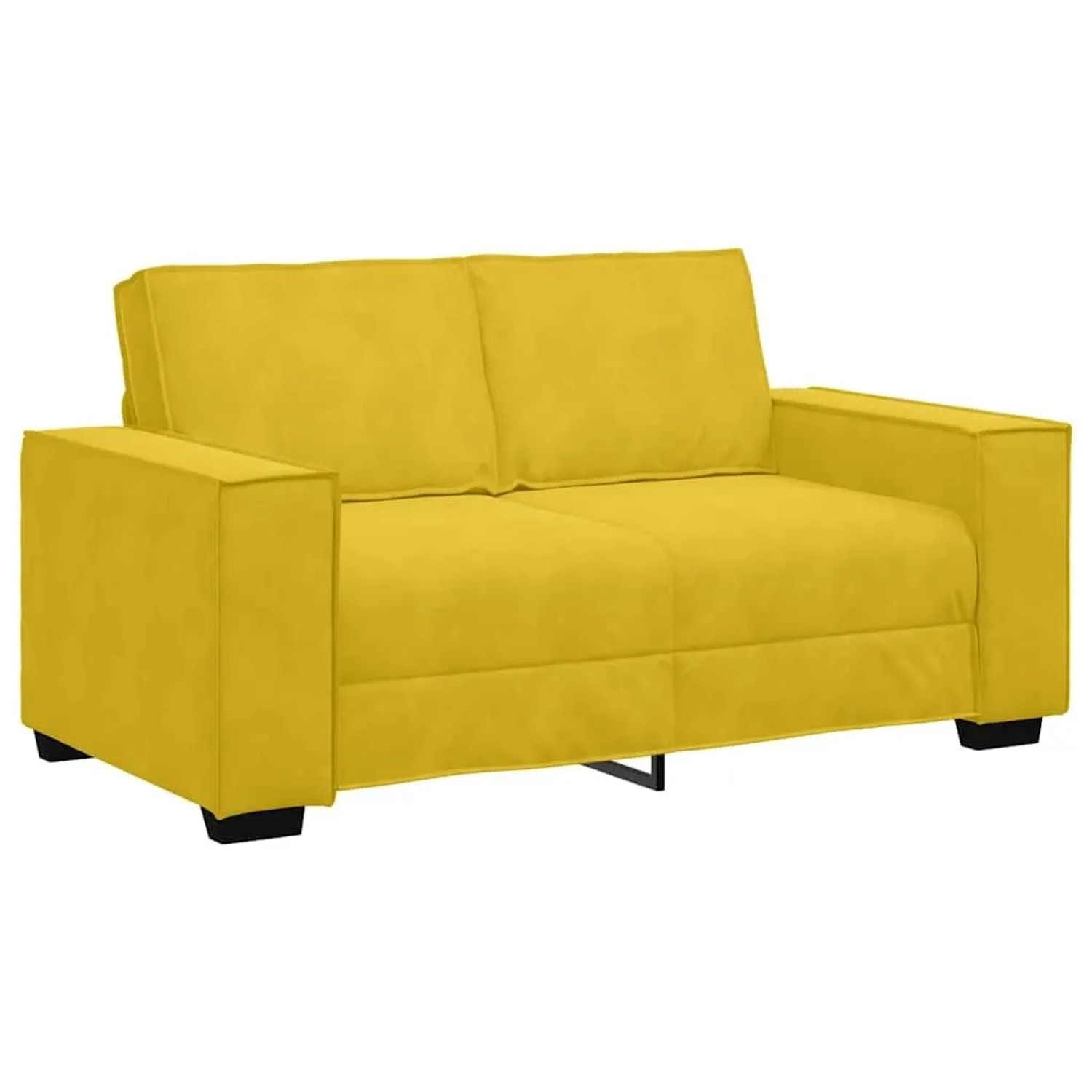 vidaXL 2-Sitzer-Sofa Gelb 120 cm Samt 4105016 günstig online kaufen
