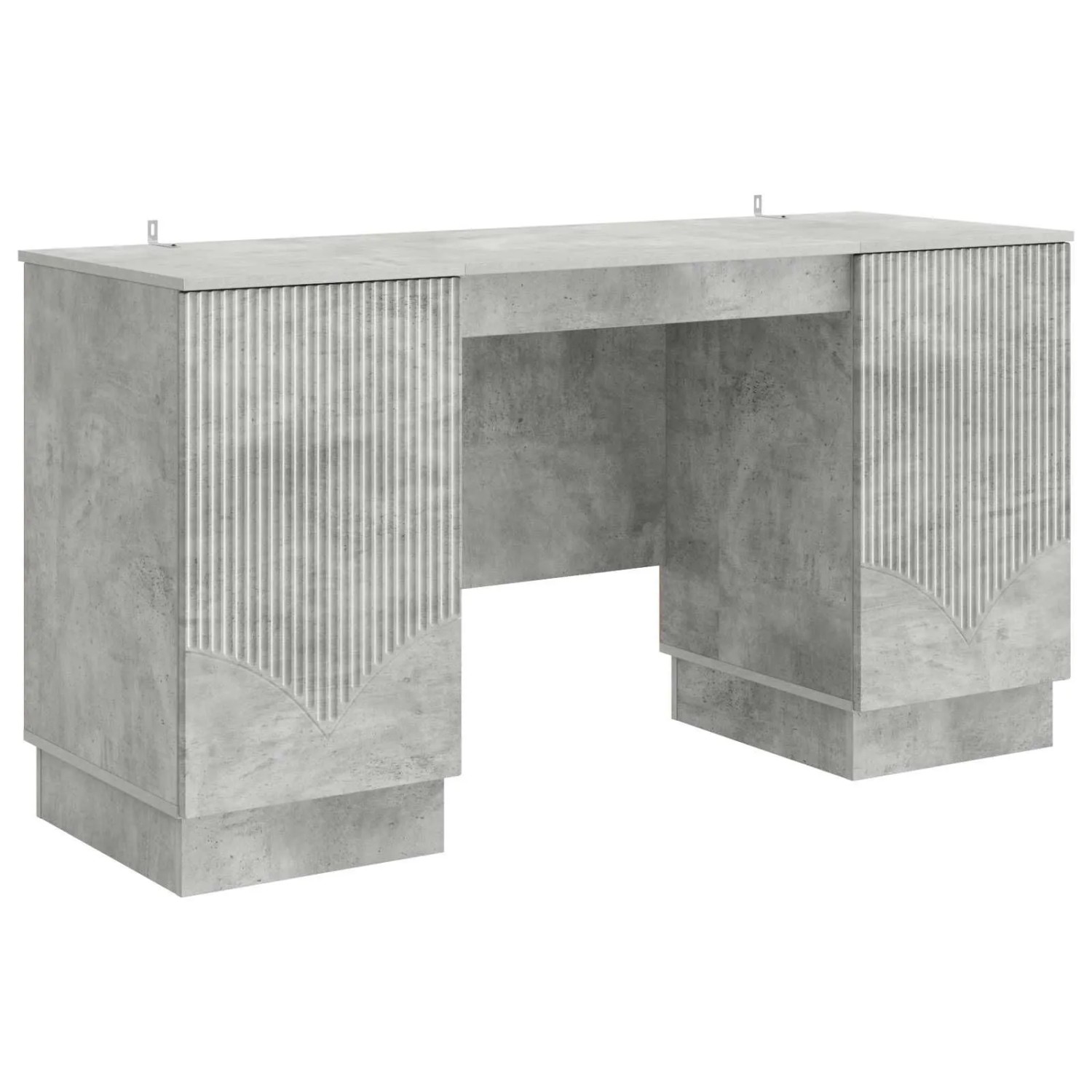 vidaXL Schreibtisch mit Tür Betongrau 142,5 x 50 x 75 cm Holzwerkstoff 3414624