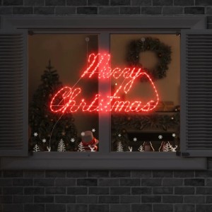 vidaXL Weihnachtsschild mit 216 LEDs Rot 99 x 55 x 13 cm Eisen 42018961