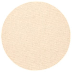 Runder Sisalteppich in Creme, 133x133 cm, geeignet für Fußbodenheizung.