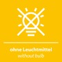 Symbol: Tischleuchte Just Light Reishi wird ohne Leuchtmittel geliefert.