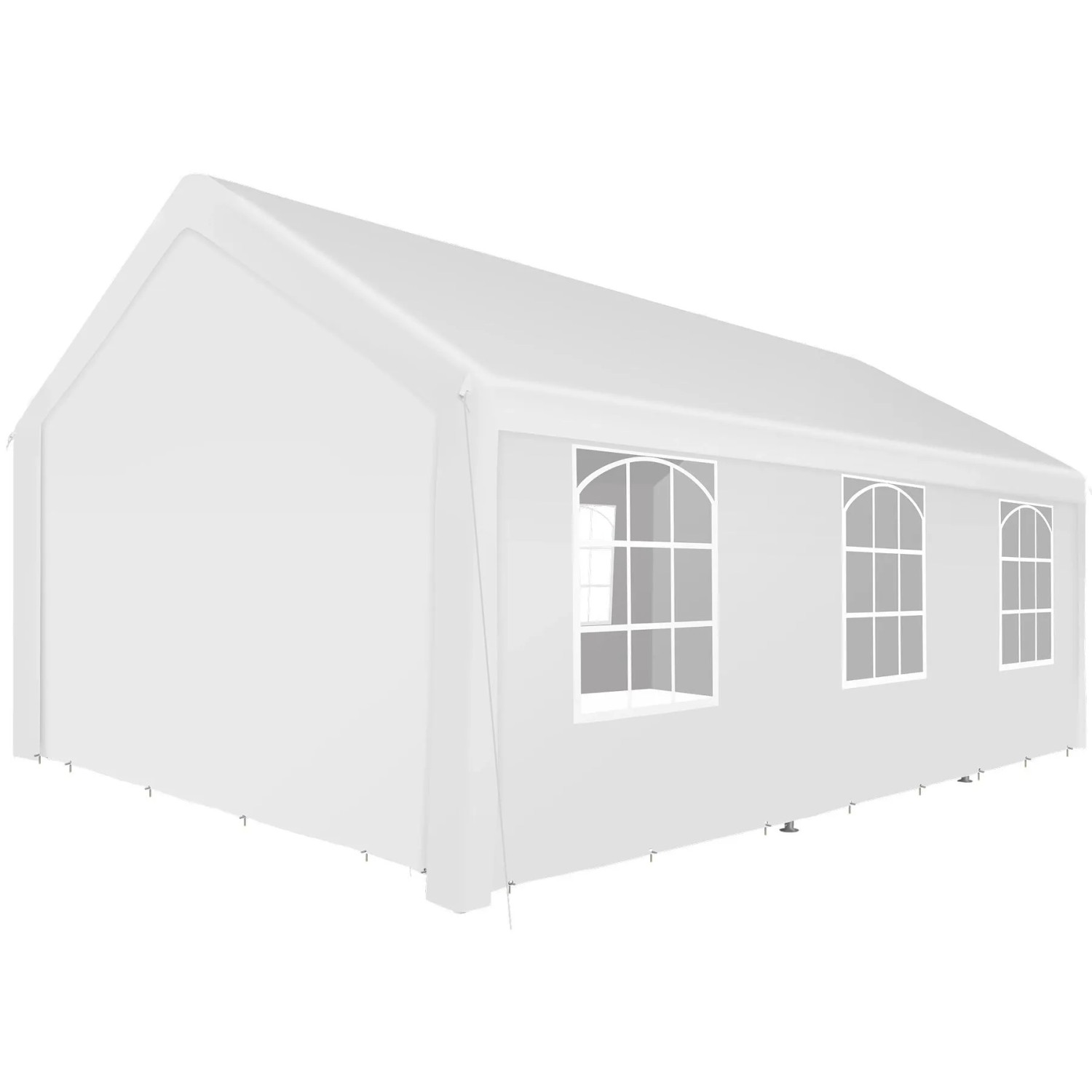 Tectake Pavillon Jasko 6 x 4 M Wasserdicht  600 x 400 x 310 cm Weiß