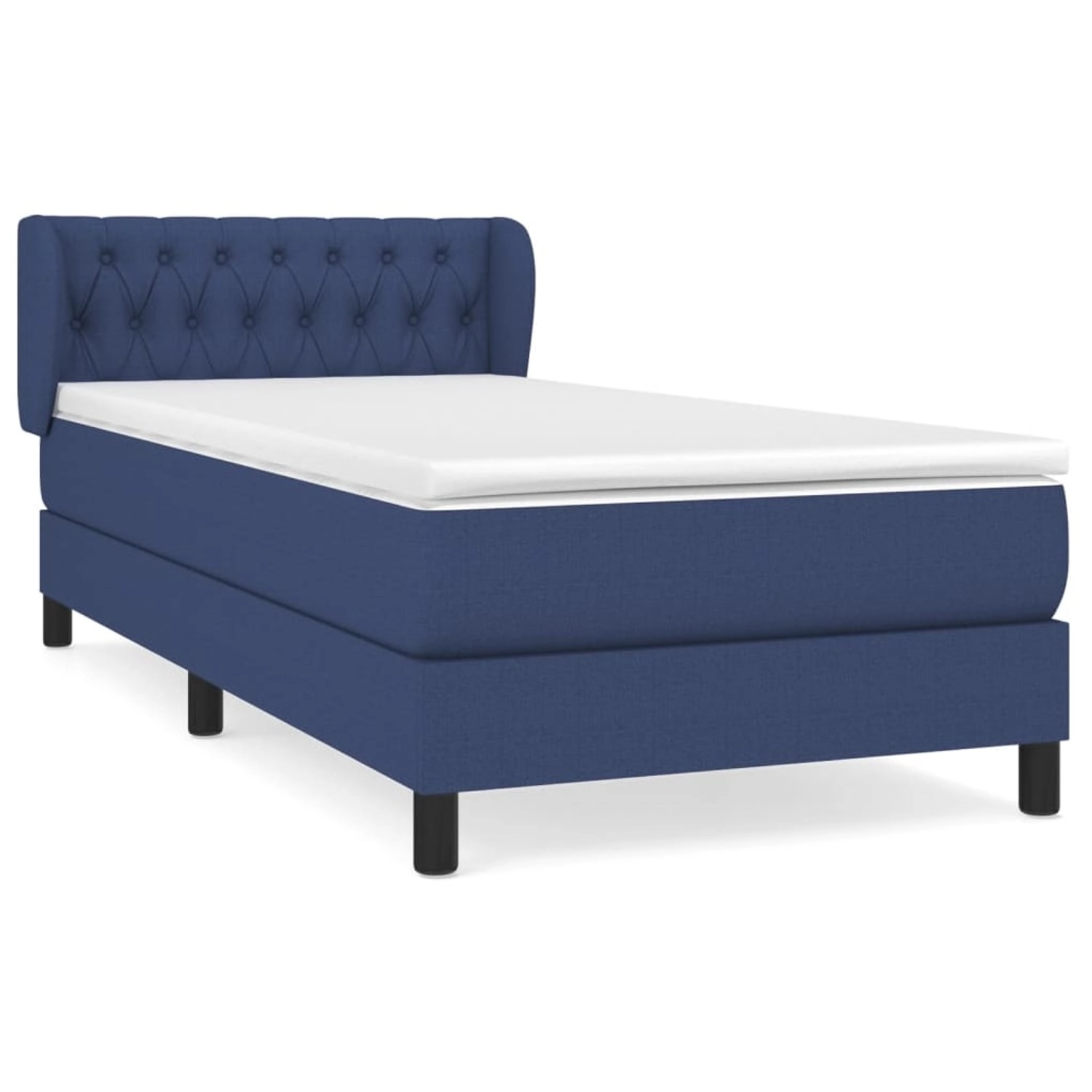 vidaXL Boxspringbett mit Matratze Blau 90x190 cm Stoff 3126451 günstig online kaufen