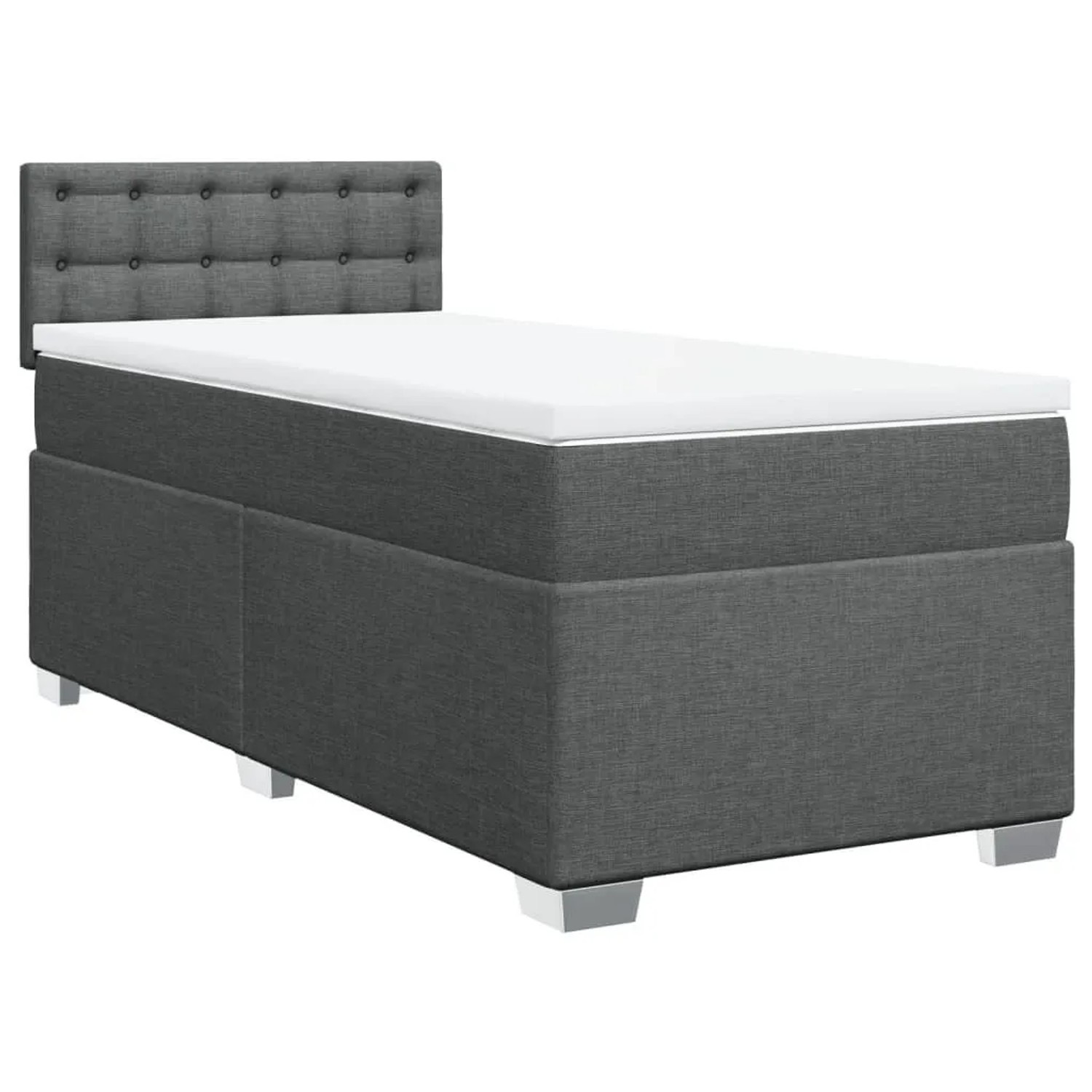 vidaXL Boxspringbett mit Matratze Dunkelgrau 90x190 cm Stoff 3288058 günstig online kaufen