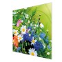 Banjado Glas Herdabdeckplatte mit Blumenstrauß Motiv, auch als Schneidebrett nutzbar.