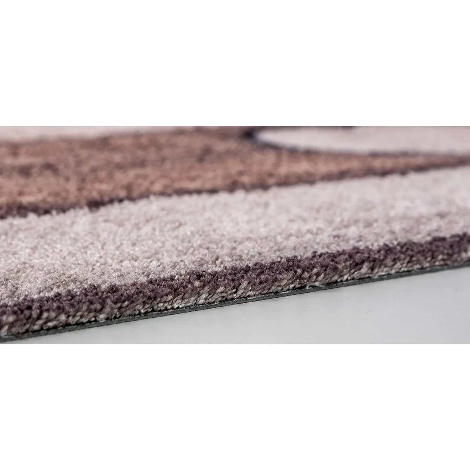 Detailaufnahme: Astra Sauberlaufmatte Pure und Soft mit Holz Herz Design, Fußmatte für den Innenbereich.