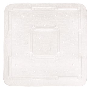 Quadratische, weiße BWO Silva Duscheinlage 55x55 cm mit Saugnäpfen für mehr Sicherheit in der Dusche.