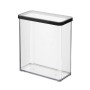 Rechteckige, transparente Rotho Vorratsdose Loft Premium mit schwarzem Deckel, 3,2 l.
