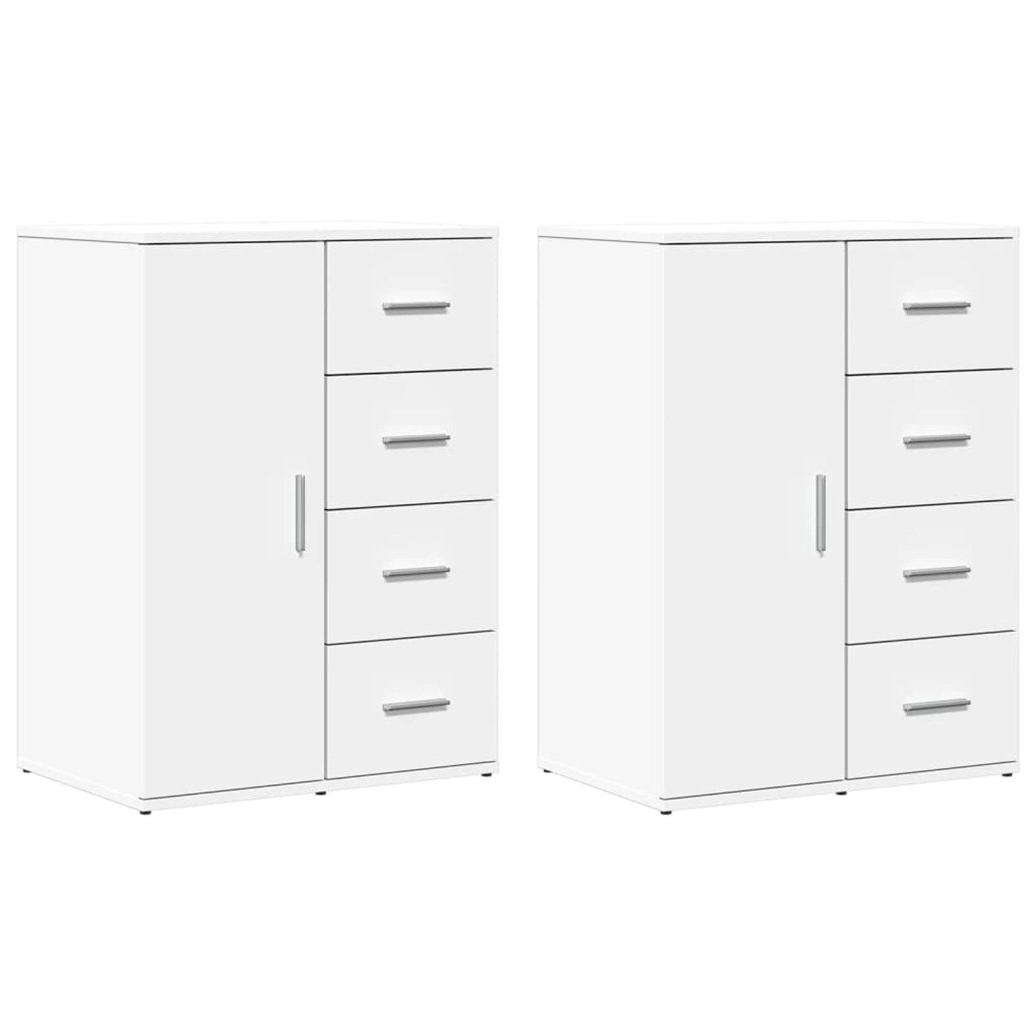 vidaXL Sideboards 2 Stk Weiß 59x39x80 cm Holzwerkstoff 3276630 günstig online kaufen