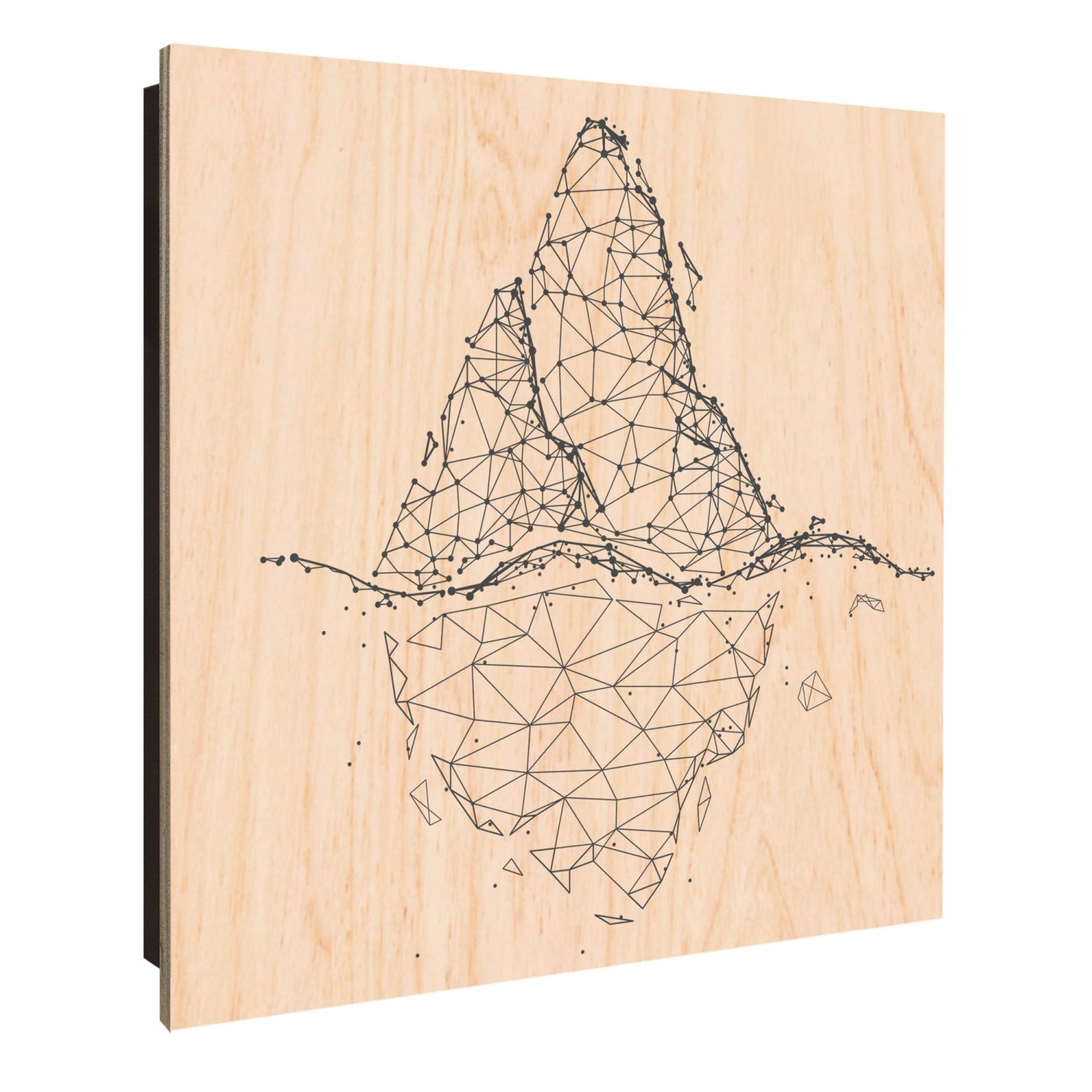 Banjado Schlüsselkasten Holz 30x30cm Schwarz Scharnier Rechts 50 Haken Desi günstig online kaufen