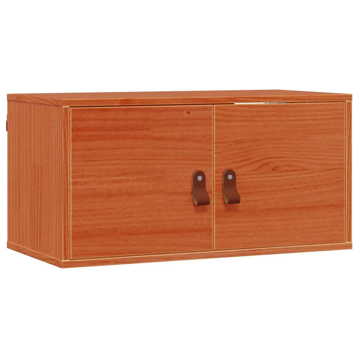 vidaXL Wandschrank mit Regal mit Tür 2 Stk Wachsbraun 60 x 30 x 30 cm 869943