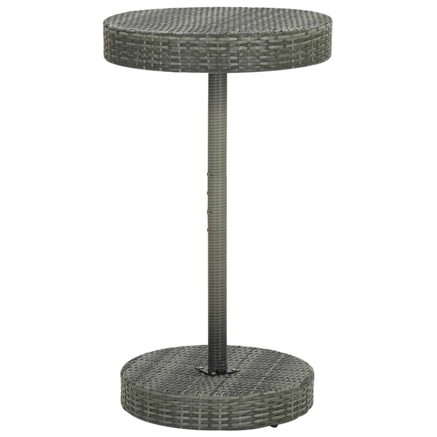 vidaXL Gartentisch Grau 60,5x106 cm Poly Rattan 45857