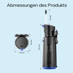Sunsun Cup-809 Aquarium Innenfilter 700L/H Aquarium Pumpe Uvc Klärer Sauerstoff