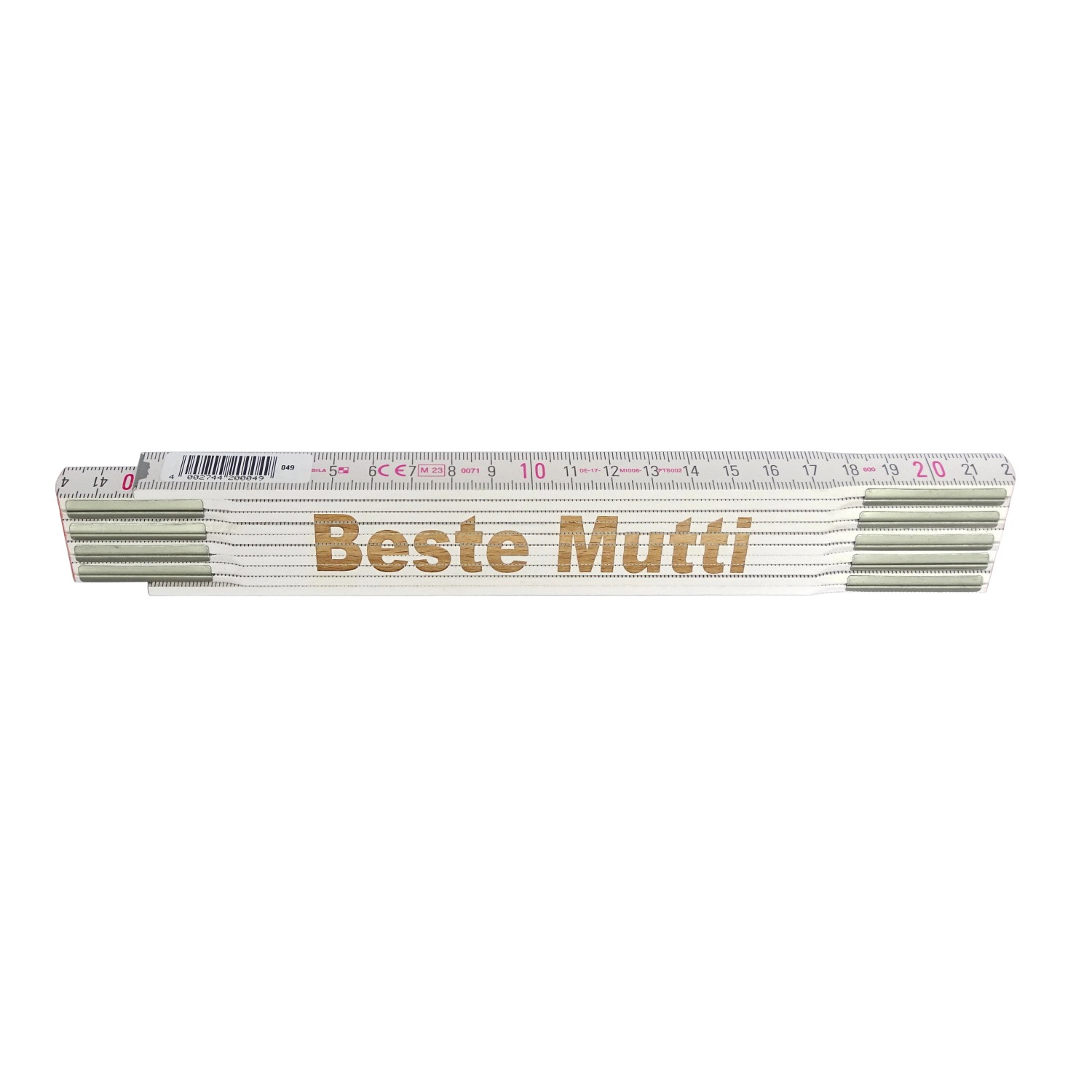 Stabila Zollstock mit Lasergravur Beste Mutti 2 m