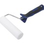 LUX Schaum-Roller, 15 cm, mit blau-schwarzem Softgriff für Lackierarbeiten.