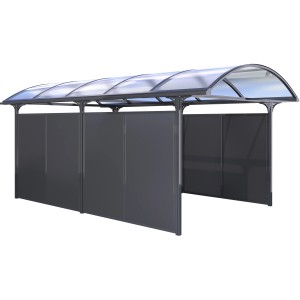 KGT Seitenelement AVB groß, Anthrazit, zur Montage am Carport für Wind- und Sichtschutz.