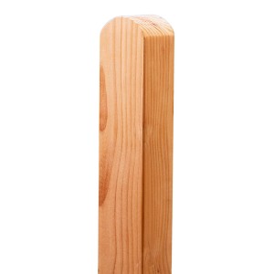 Holz-Pfosten aus Douglasie, einseitig gerundet, 195 cm hoch, für Zaunbau & Sichtschutz.