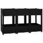Schwarzes furnicato Hochbeet aus Polypropylen, 120x40x71 cm, ideal für Garten und Balkon.