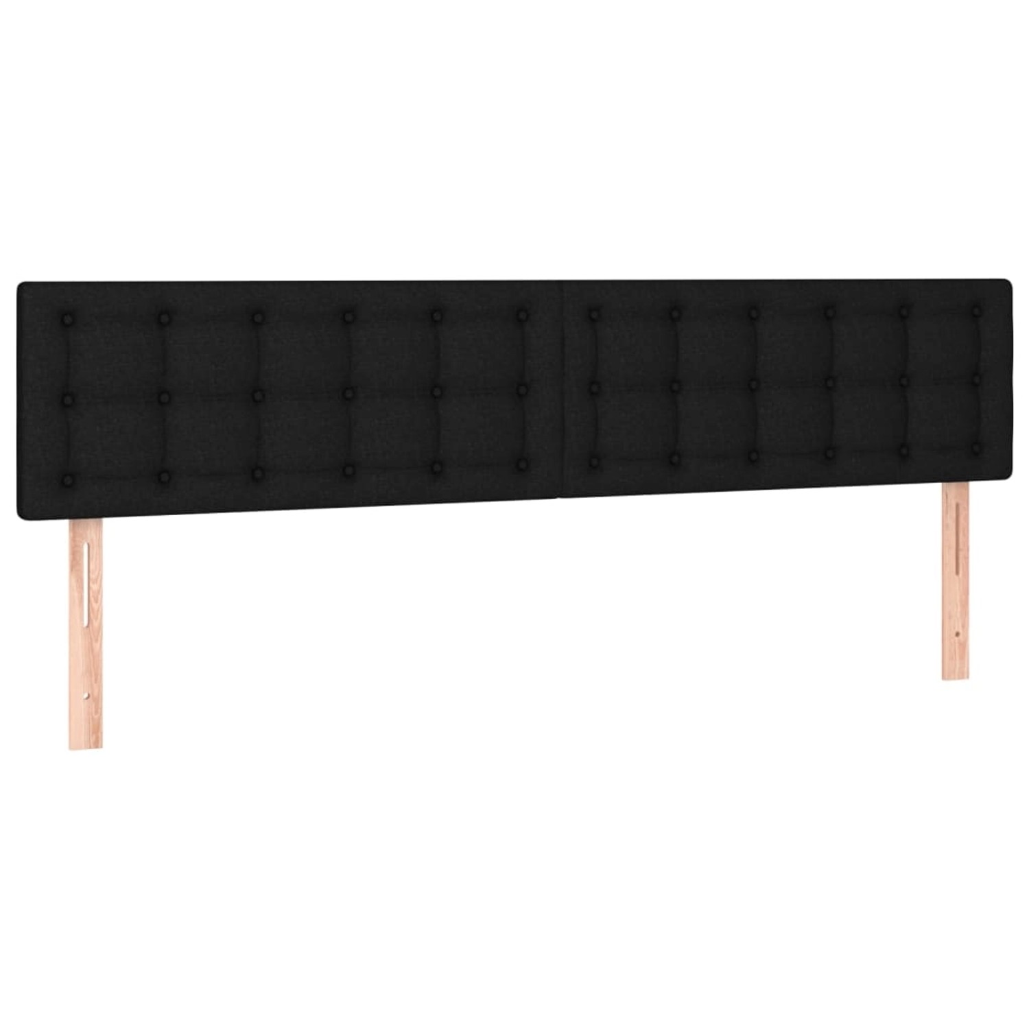 vidaXL LED Kopfteil Schwarz 160x5x78/88 cm Stoff 3122054