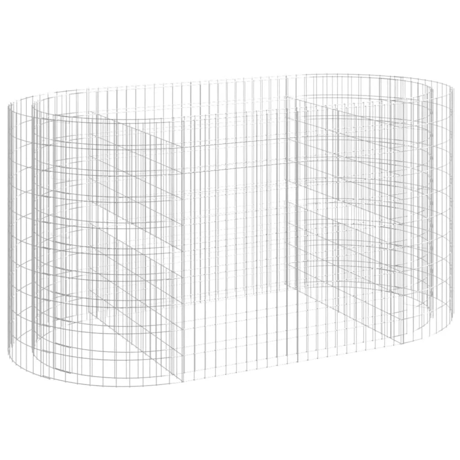 Furnicato Gabionen-hochbeet Verzinktes Eisen 200x100x100 Cm