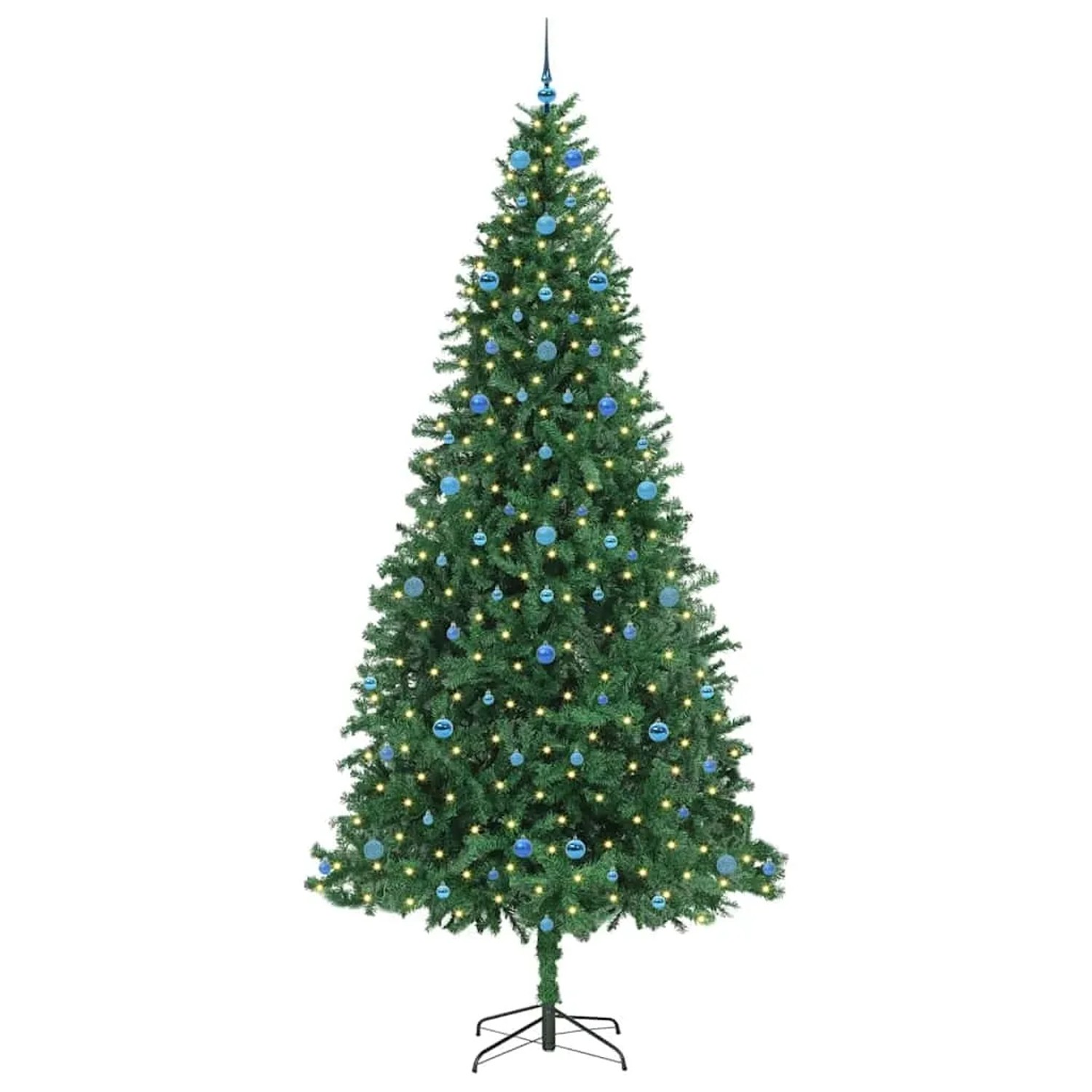 vidaXL Künstlicher Weihnachtsbaum mit 300 LEDs mit Ständer Grün 300 cm 3394801