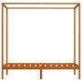 Honigbraunes Himmelbett-Gestell aus Kiefernholz, 100x200 cm, für Schlafzimmer mit Stil.