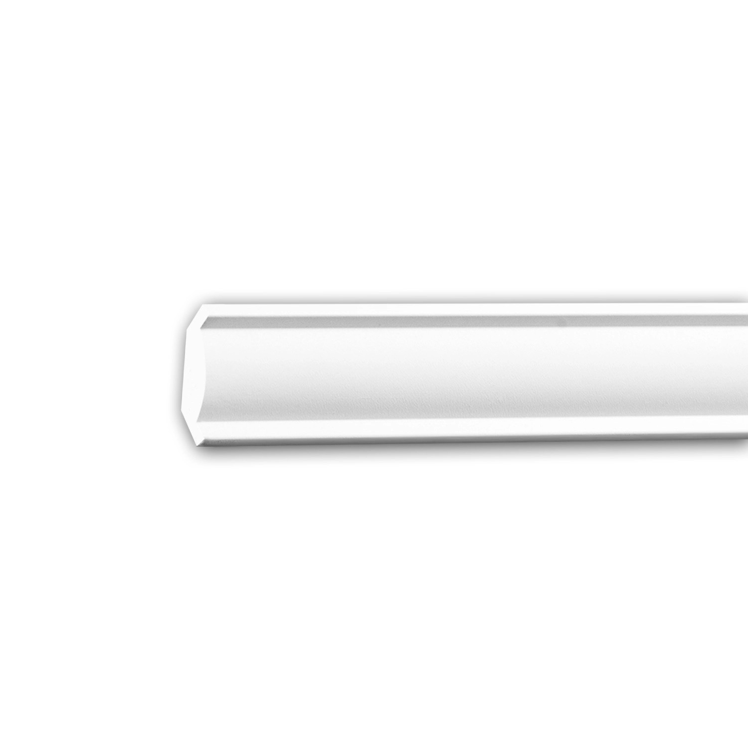 PROFHOME 650297 Eckleiste Stuckleiste Deckenleiste Zierleiste Stoßfest 2 m 200 cm x 2,0 cm x 2,0 cm Weiß