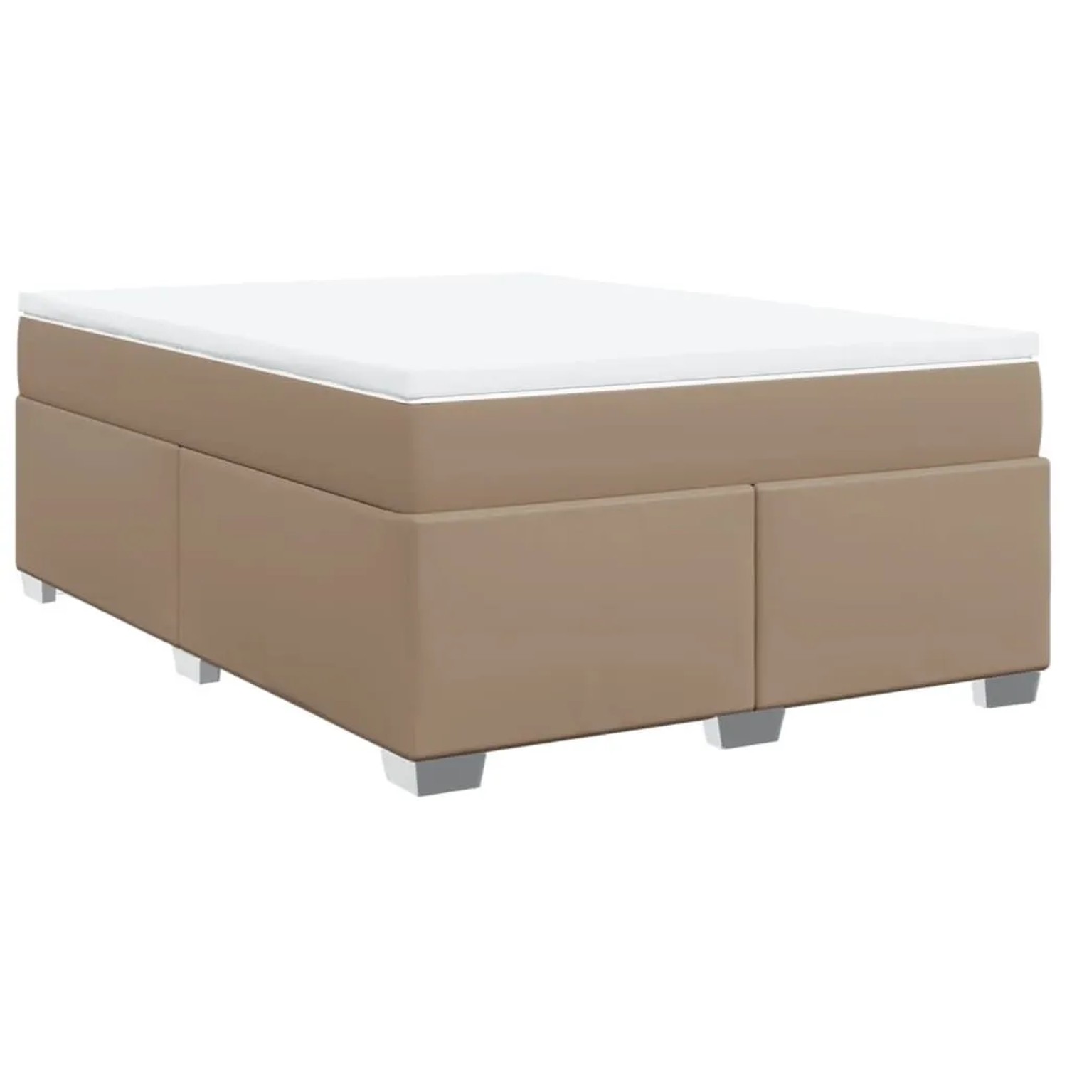 vidaXL Boxspringbett Matratze Cappuccino-Braun 140x200cm Kunstleder 3285216 günstig online kaufen