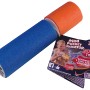 Happy People Mini-Wasserpistole aus Schaumstoff, blau-orange, mit Etikett. Wasserspritze für Kinder.