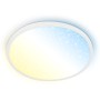 Dimmbares, weißes Brilo LED-Panel Slim Sternenhimmel, 37,5 cm Durchmesser, für die Decke.