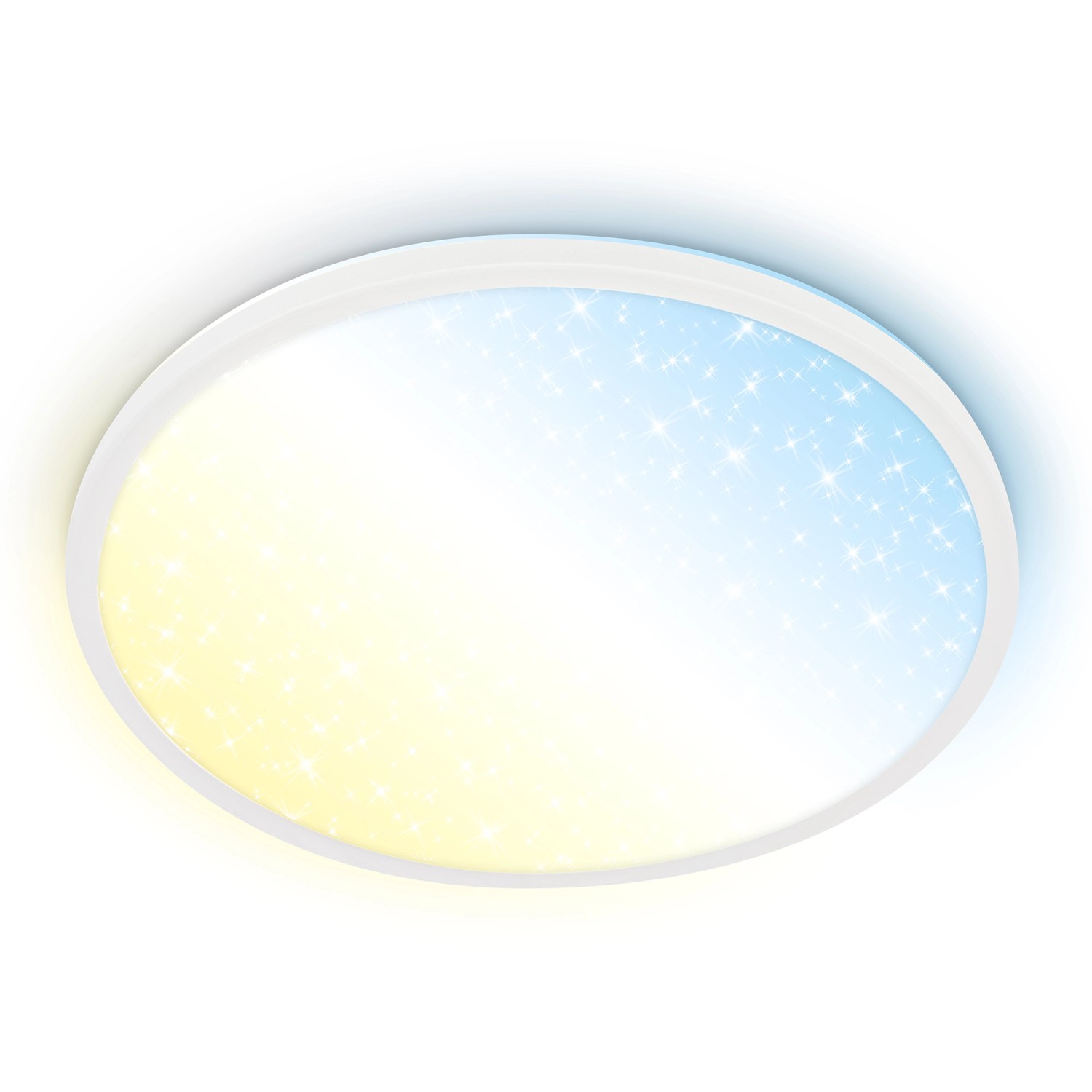 Brilo LED-Panel Slim Sternenhimmel Dimmbar CCT Weiß 3,3 cm x Ø 37,5 cm
