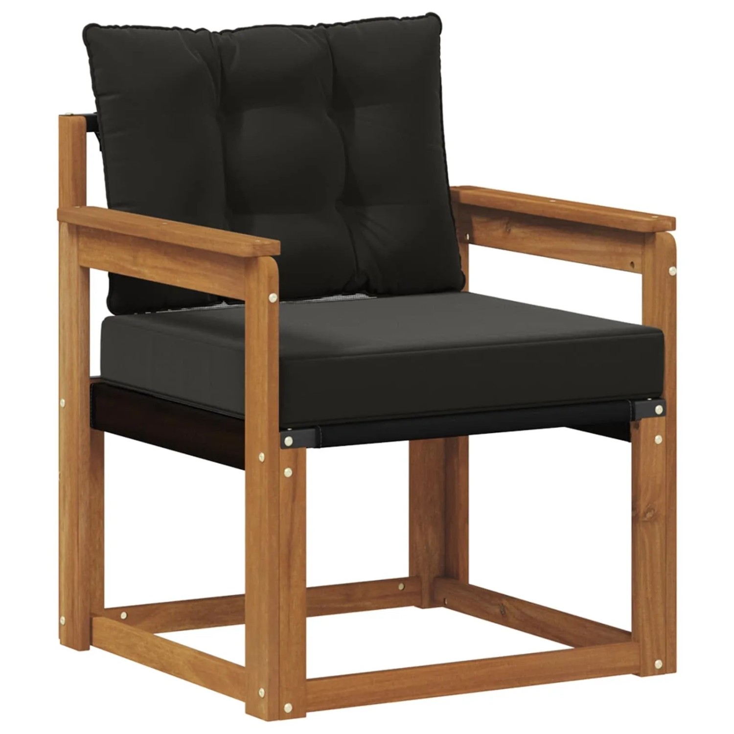 vidaXL 2 Stück Outdoor-Sofagarnitur Massives Akazienholz und Textilene 3436292