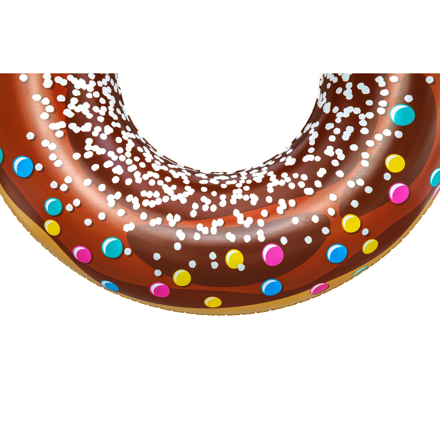 Bestway Schwimmring Donut, Ø 107 cm, braun mit bunten Streuseln, ab 12 Jahren.