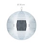 Relaxdays Discokugel Kunststoff Glas Metall Silber mit Öse 30 cm 1,2 kg_4